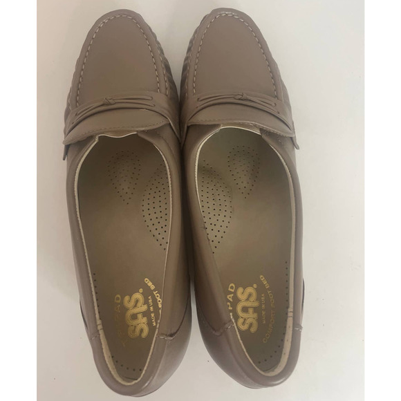 SAS Easier Leather Comfort Slip On Wedge Loafer Womens SZ 8.5 NARROW - Picture 5 of 13